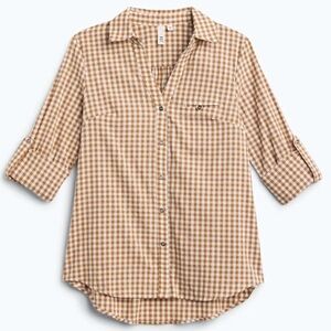 EUC KUT FROM THE KLOTH Feena Button Down Textured Blouse